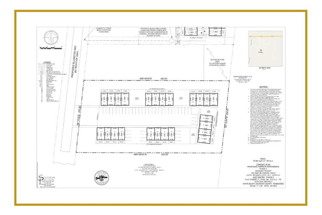 pinewood-place-planned-community-site-plan Site plan for the planned 40 to 50 townhome Pinewood Place community