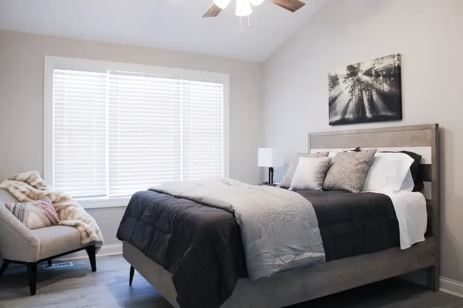 Bedroom in a Pinewood Place townhome